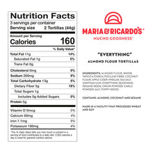 Load image into Gallery viewer, Maria & Ricardo's Almond Flour Tortillas <br>"Everything" (4 Pack, 6 Tortillas per Pack)