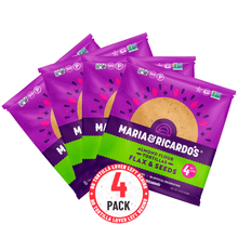 Load image into Gallery viewer, Maria & Ricardo's Almond Flour Tortillas<br>Flax & Seeds (4 Pack, 6 Tortillas per Pack)